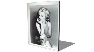 玛丽莲梦露素描绘画挂画SU模型下载_sketchup草图大师SKP模型