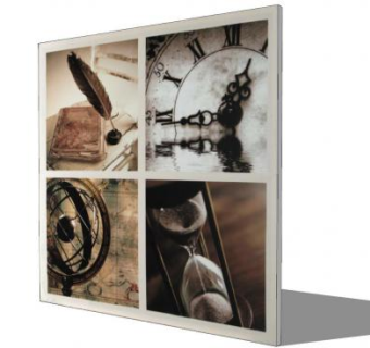 欧式怀旧复古摄影相框SU模型下载_sketchup草图大师SKP模型