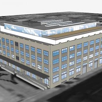 肯尼迪大厦建筑SU模型下载_sketchup草图大师SKP模型