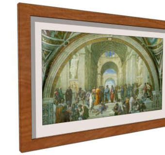 《雅典学院》复古油画挂画SU模型下载_sketchup草图大师SKP模型