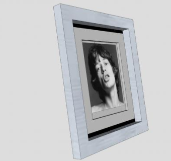 欧美男士艺术照相框SU模型下载_sketchup草图大师SKP模型