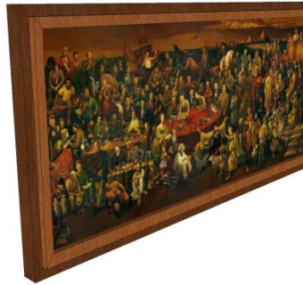 世界名人古典油画挂画SU模型下载_sketchup草图大师SKP模型