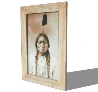 部落酋长摄影相框SU模型下载_sketchup草图大师SKP模型