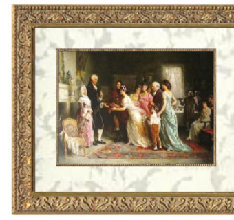 《乔治·华盛顿的一生》油画挂画SU模型下载_sketchup草图大师SKP模型