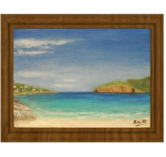 海滩绘画背景墙挂画SU模型下载_sketchup草图大师SKP模型