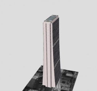 大通塔高层建筑SU模型下载_sketchup草图大师SKP模型