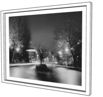 现代街景黑白色摄影相框SU模型下载_sketchup草图大师SKP模型