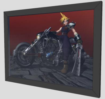 克劳德动漫角色挂画SU模型下载_sketchup草图大师SKP模型