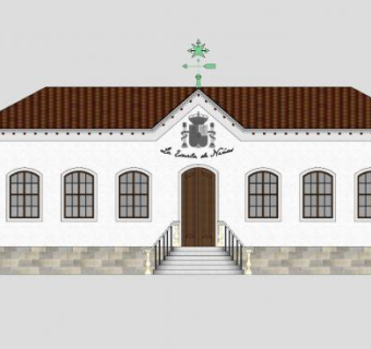 女子学校房子建筑SU模型下载_sketchup草图大师SKP模型