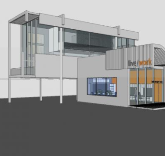 现代生活办公场所SU模型下载_sketchup草图大师SKP模型