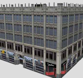 现代密友多层建筑SU模型下载_sketchup草图大师SKP模型