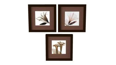 艺术画花室内三联挂画SU模型下载_sketchup草图大师SKP模型