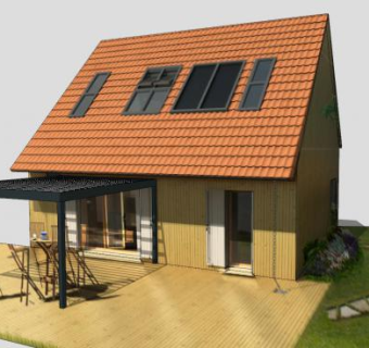 凉棚房子木屋SU模型下载_sketchup草图大师SKP模型