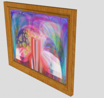 现代简约风格挂画SU模型下载_sketchup草图大师SKP模型