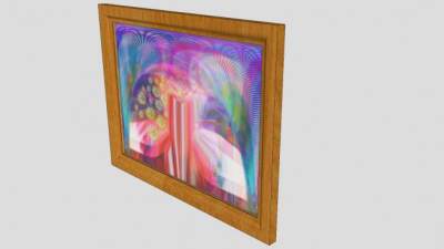 现代简约风格挂画SU模型下载_sketchup草图大师SKP模型