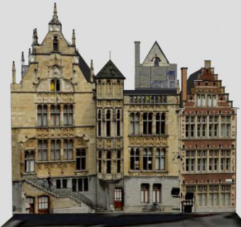 经典复古房屋建筑SU模型下载_sketchup草图大师SKP模型