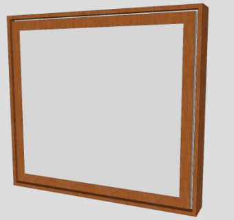 方形木制相框挂画框SU模型下载_sketchup草图大师SKP模型