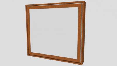 方形木制相框挂画框SU模型下载_sketchup草图大师SKP模型