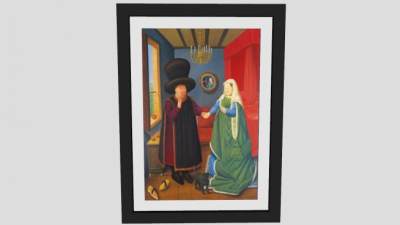 费尔南多·博特罗绘画挂画SU模型下载_sketchup草图大师SKP模型