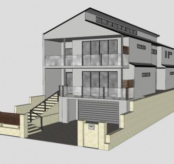 时尚房子建筑SU模型下载_sketchup草图大师SKP模型