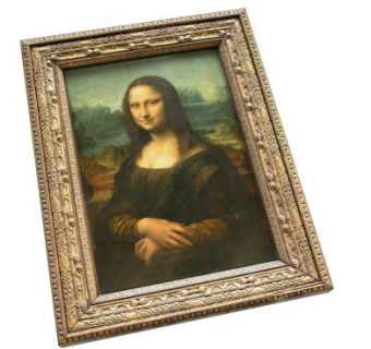 复古雕刻花纹画框蒙娜丽莎挂画SU模型下载_sketchup草图大师SKP模型