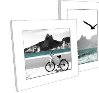 现代简约海滩风景照相框SU模型下载_sketchup草图大师SKP模型