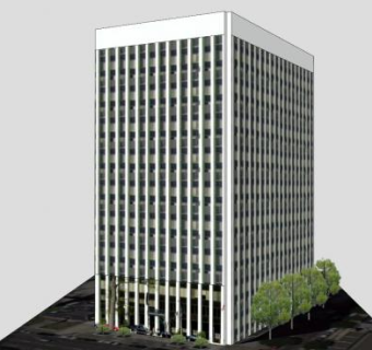 华盛顿街建筑SU模型下载_sketchup草图大师SKP模型