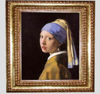 戴着珍珠耳环的女孩挂画SU模型下载_sketchup草图大师SKP模型