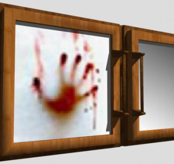 恐怖之窗相框SU模型下载_sketchup草图大师SKP模型