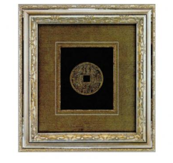 中国古币墙面艺术装饰SU模型下载_sketchup草图大师SKP模型