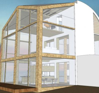 现代玻璃住宅建筑SU模型下载_sketchup草图大师SKP模型