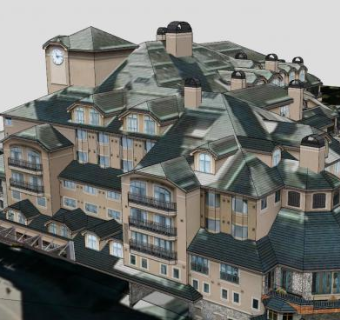 海狸溪小屋房子SU模型下载_sketchup草图大师SKP模型