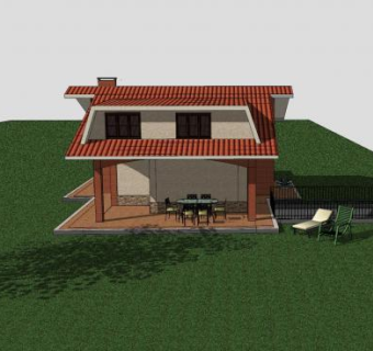 弗罗西诺内建筑别墅SU模型下载_sketchup草图大师SKP模型