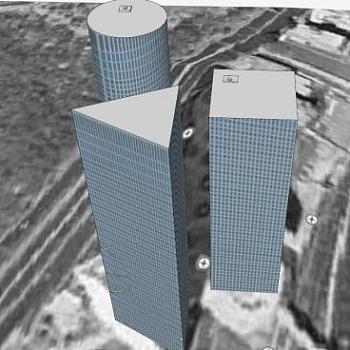 阿兹里利建筑大厦SU模型下载_sketchup草图大师SKP模型