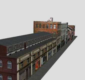 现代城市街区建筑SU模型下载_sketchup草图大师SKP模型