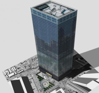 新世贸建筑中心SU模型下载_sketchup草图大师SKP模型