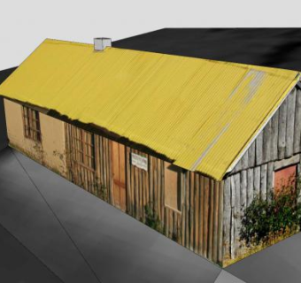 小镇黄色房子SU模型下载_sketchup草图大师SKP模型