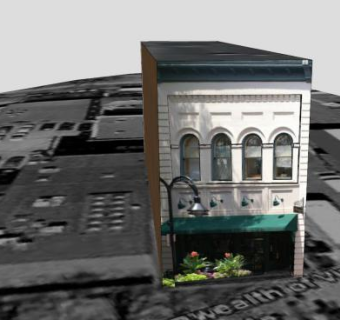 现代市中心格栅建筑SU模型下载_sketchup草图大师SKP模型