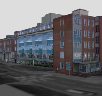 郡政厅多层建筑SU模型下载_sketchup草图大师SKP模型