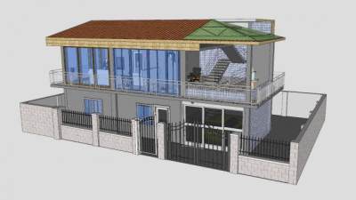 海德拉巴房子建筑SU模型下载_sketchup草图大师SKP模型