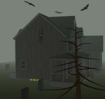 现代鬼屋房子SU模型下载_sketchup草图大师SKP模型