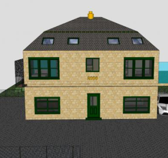 木屋风格房子住宅SU模型下载_sketchup草图大师SKP模型
