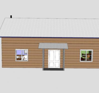 现代小屋房子SU模型下载_sketchup草图大师SKP模型