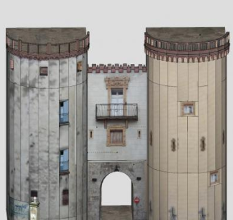 法国之门建筑SU模型下载_sketchup草图大师SKP模型