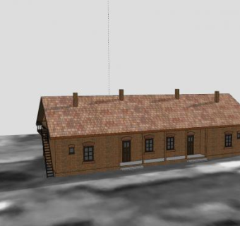 现代单层房子建筑SU模型下载_sketchup草图大师SKP模型