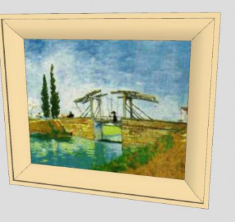 客厅宜家油画挂画SU模型下载_sketchup草图大师SKP模型