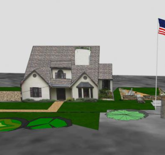 库尔兹建筑房子SU模型下载_sketchup草图大师SKP模型