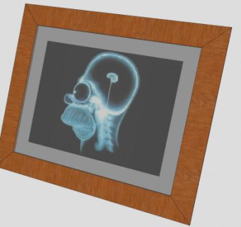 现代X光有趣头像挂画SU模型下载_sketchup草图大师SKP模型