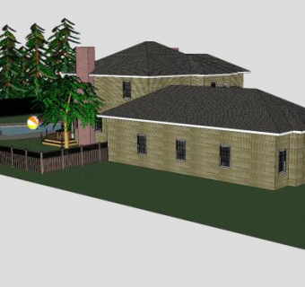 工程师建筑房子SU模型下载_sketchup草图大师SKP模型