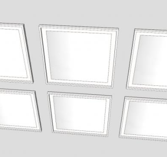 六个挂画相框SU模型下载_sketchup草图大师SKP模型